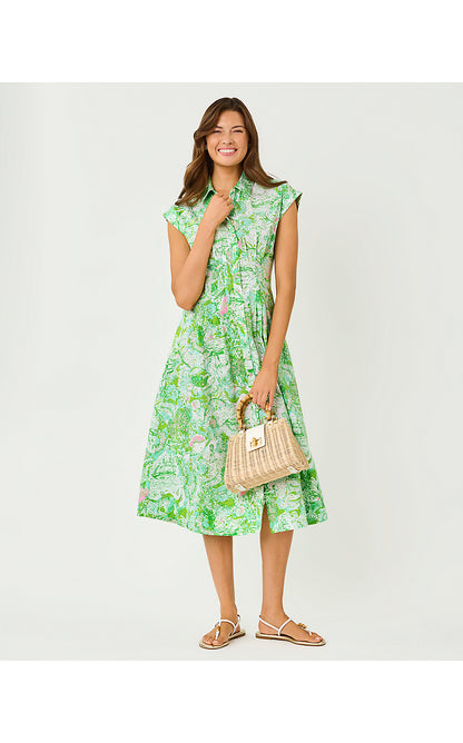 TONYA MIDI SHIRTDRESS, RESORT WHITE SHIP TO SHORE