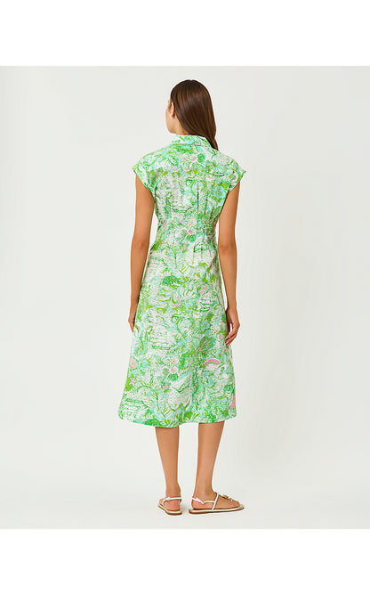 TONYA MIDI SHIRTDRESS, RESORT WHITE SHIP TO SHORE