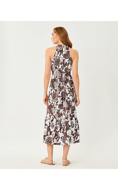 WISTERIA MIDI DRESS, RESORT WHITE MARNI ENGINEERED KNIT MIDI DRESS