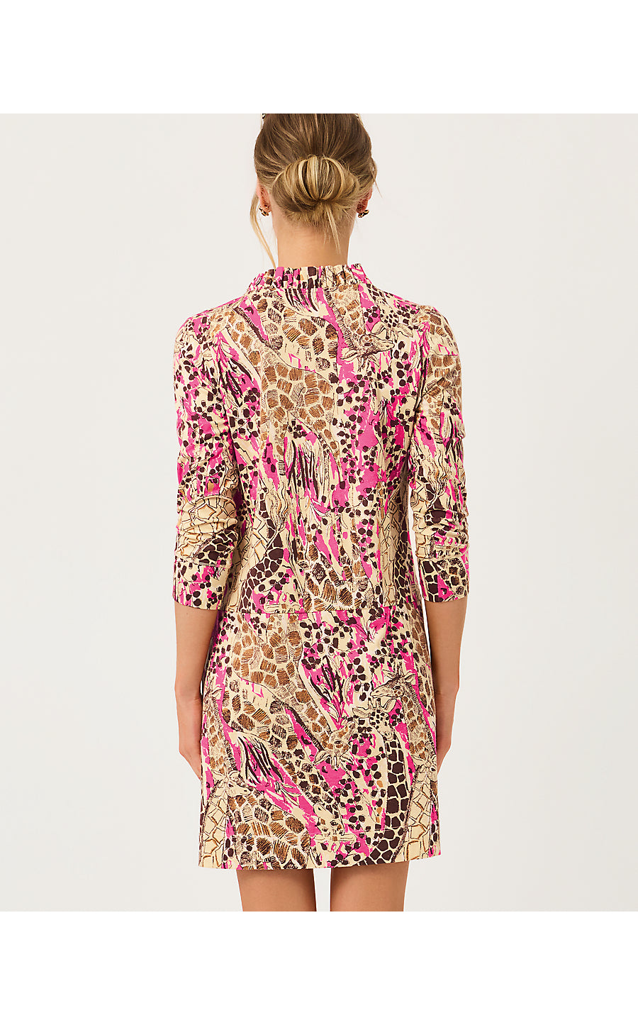 ANNELIE DRESS, PINK ASTER SKETCHING ON SAFARI