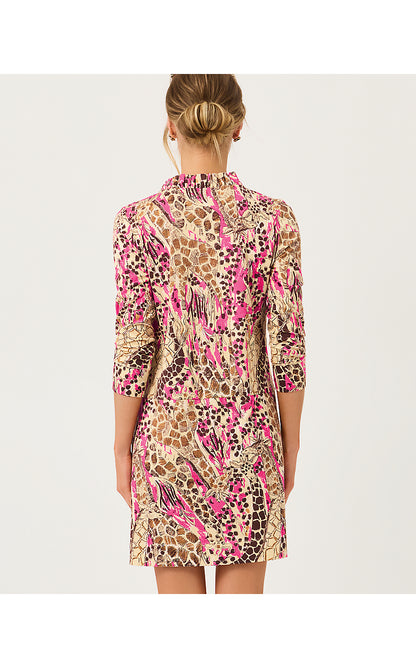 ANNELIE DRESS, PINK ASTER SKETCHING ON SAFARI