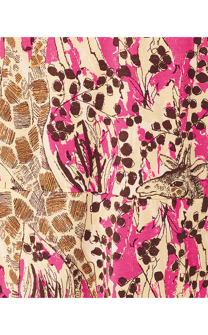 ANNELIE DRESS, PINK ASTER SKETCHING ON SAFARI