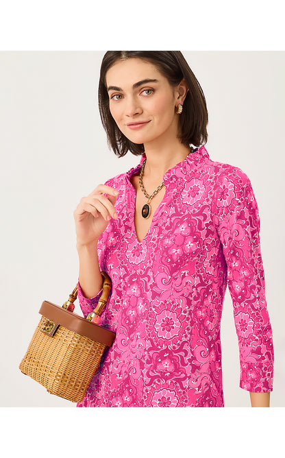 ANNELIE DRESS, PINK ASTER THE CASBAH ALLOVER