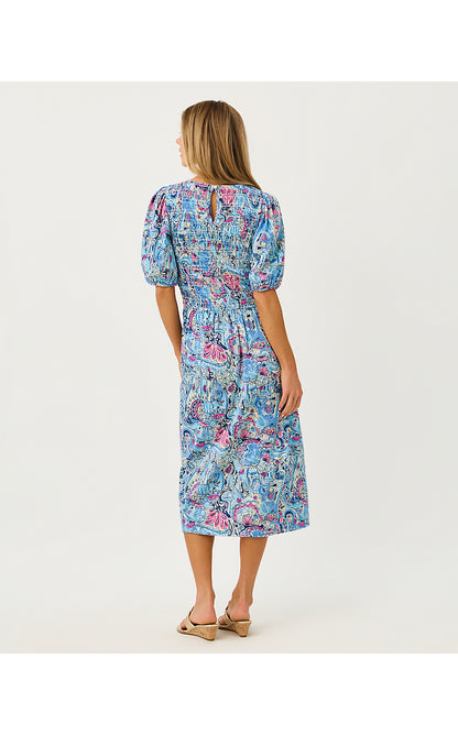 LUCILA MIDI DRESS, MULTI PAISLEY PARADE