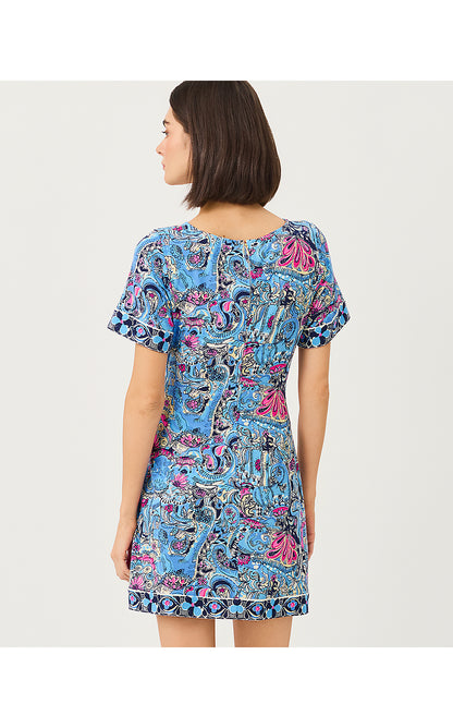 IZOLA DRESS UPF 50+, MULTI PAISLEY PARADE ENGINEERED KNIT DRESS