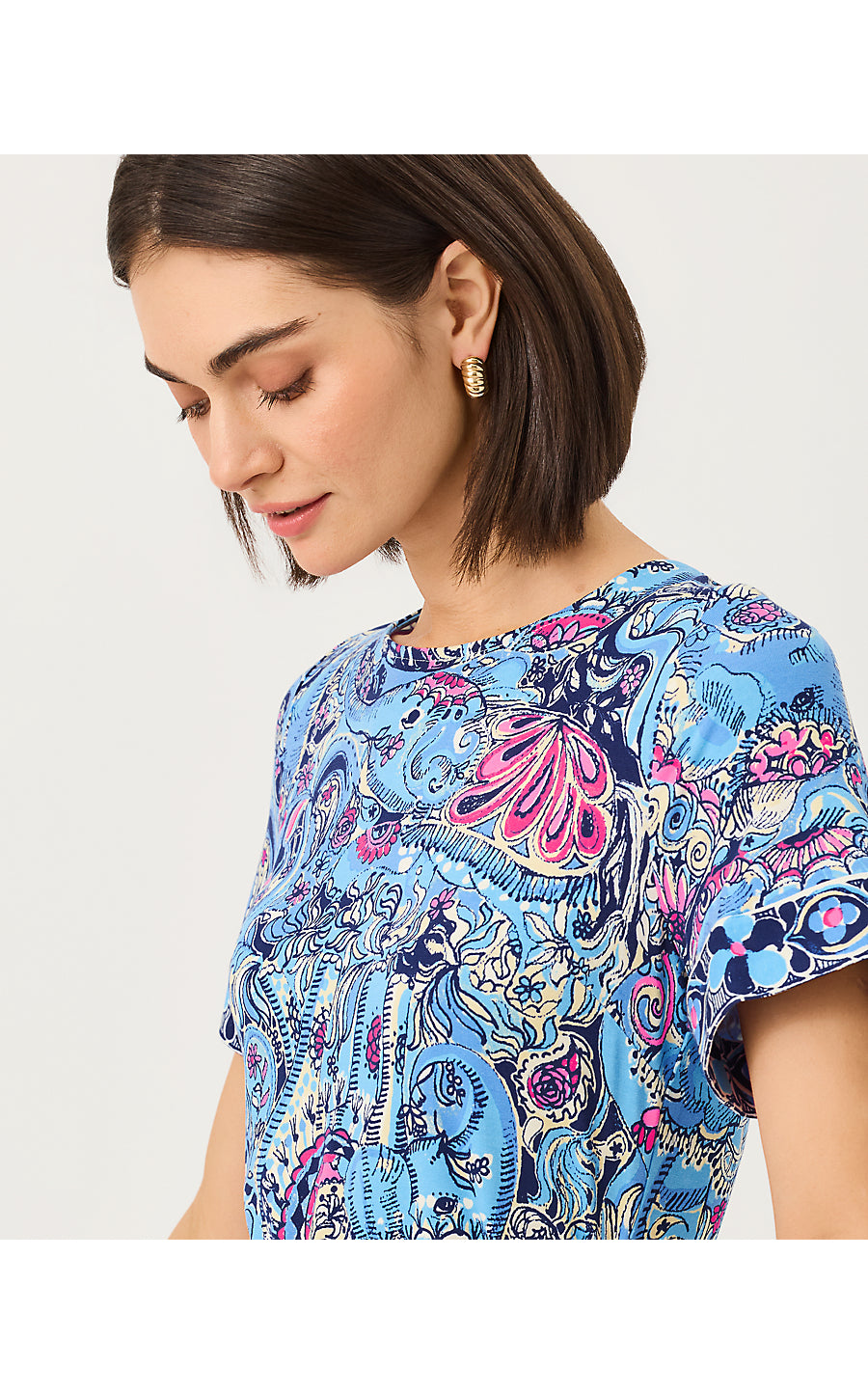IZOLA DRESS UPF 50+, MULTI PAISLEY PARADE ENGINEERED KNIT DRESS