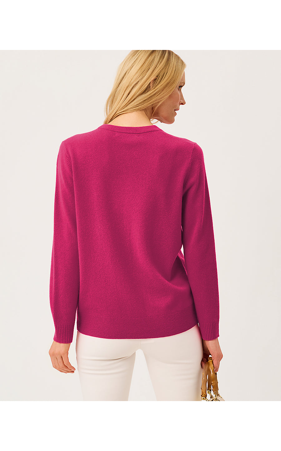 TIPPERY LONGER LENGTH CASHMERE CARDIGAN, BERRY BOUQUET
