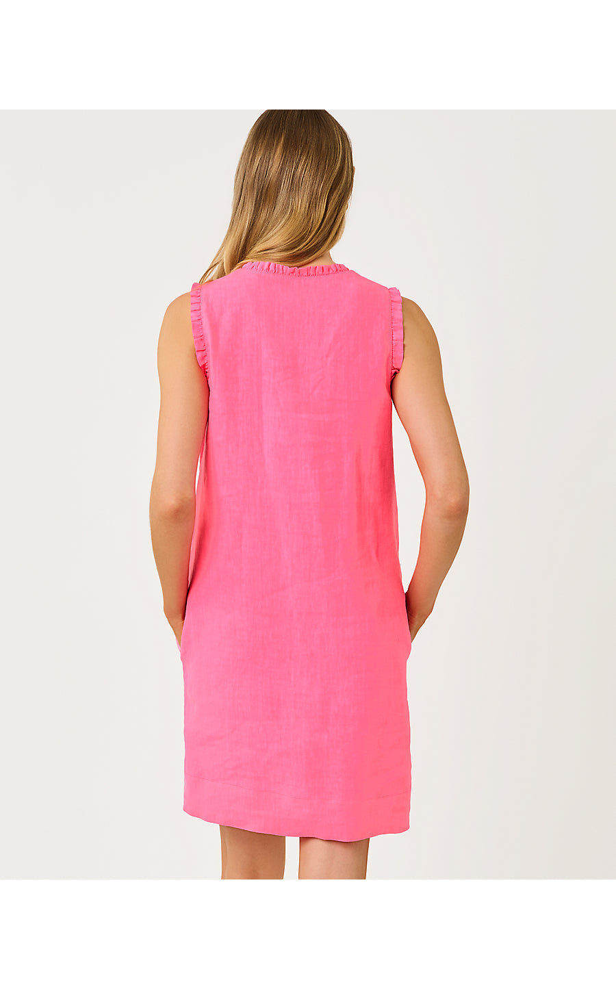 KAVALLA LINEN DRESS, CHERRY BLOSSOM PINK