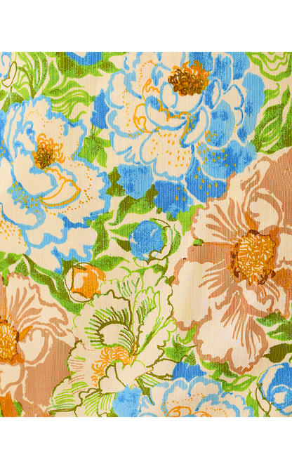 MINERVA SHORT SLEEVE STRETCH DRESS, RUTABAGA SYMPEONY
