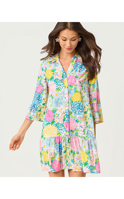 RAYANNA TUNIC DRESS, MULTI LILLY GARDEN