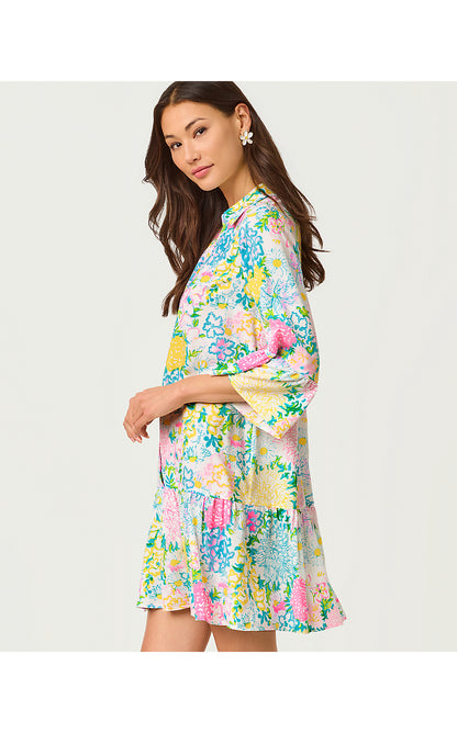 RAYANNA TUNIC DRESS, MULTI LILLY GARDEN