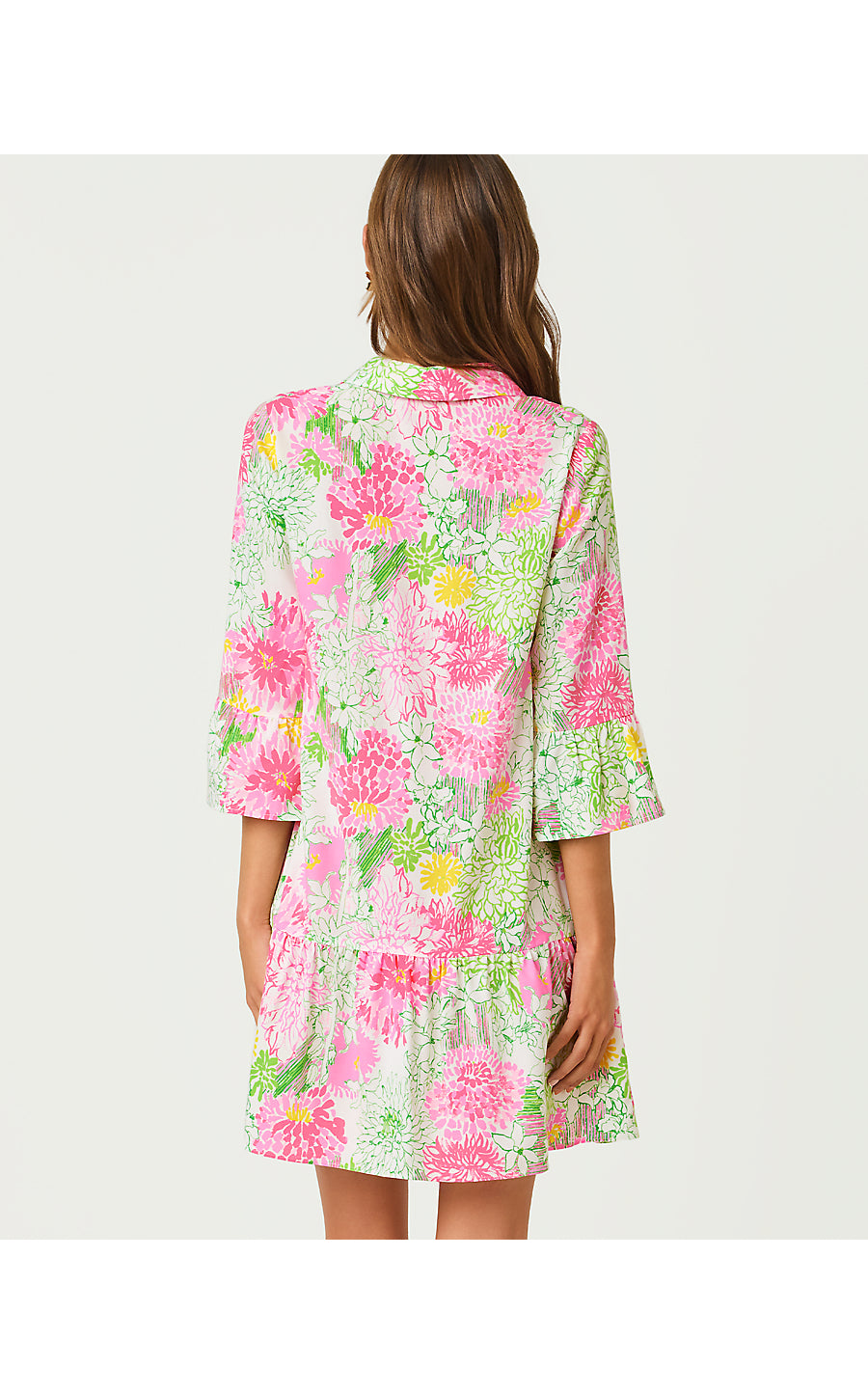 RAYANNA TUNIC DRESS, RESORT WHITE MUM PATCH