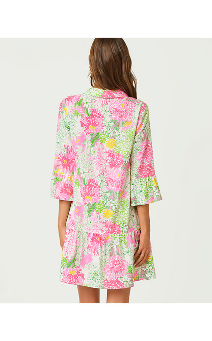 RAYANNA TUNIC DRESS, RESORT WHITE MUM PATCH