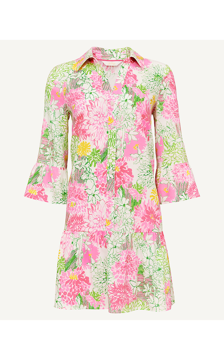 RAYANNA TUNIC DRESS, RESORT WHITE MUM PATCH