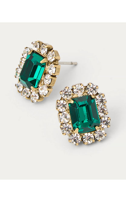 LOREN HOPE TATI STUDS, BAMBOO GREEN