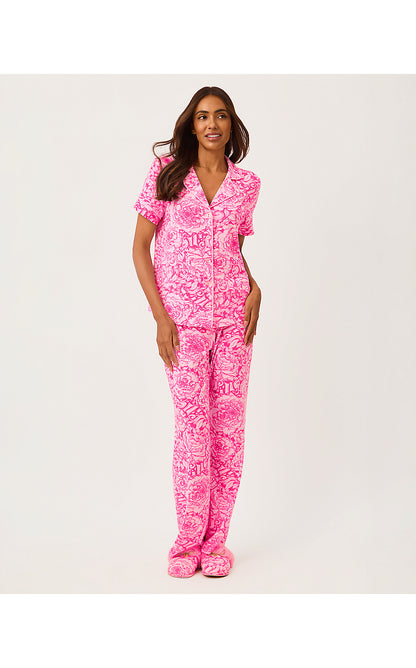 LYSANDRA PJ PANT, PINK ASTER A ROSE BY ANY OTHER NAME