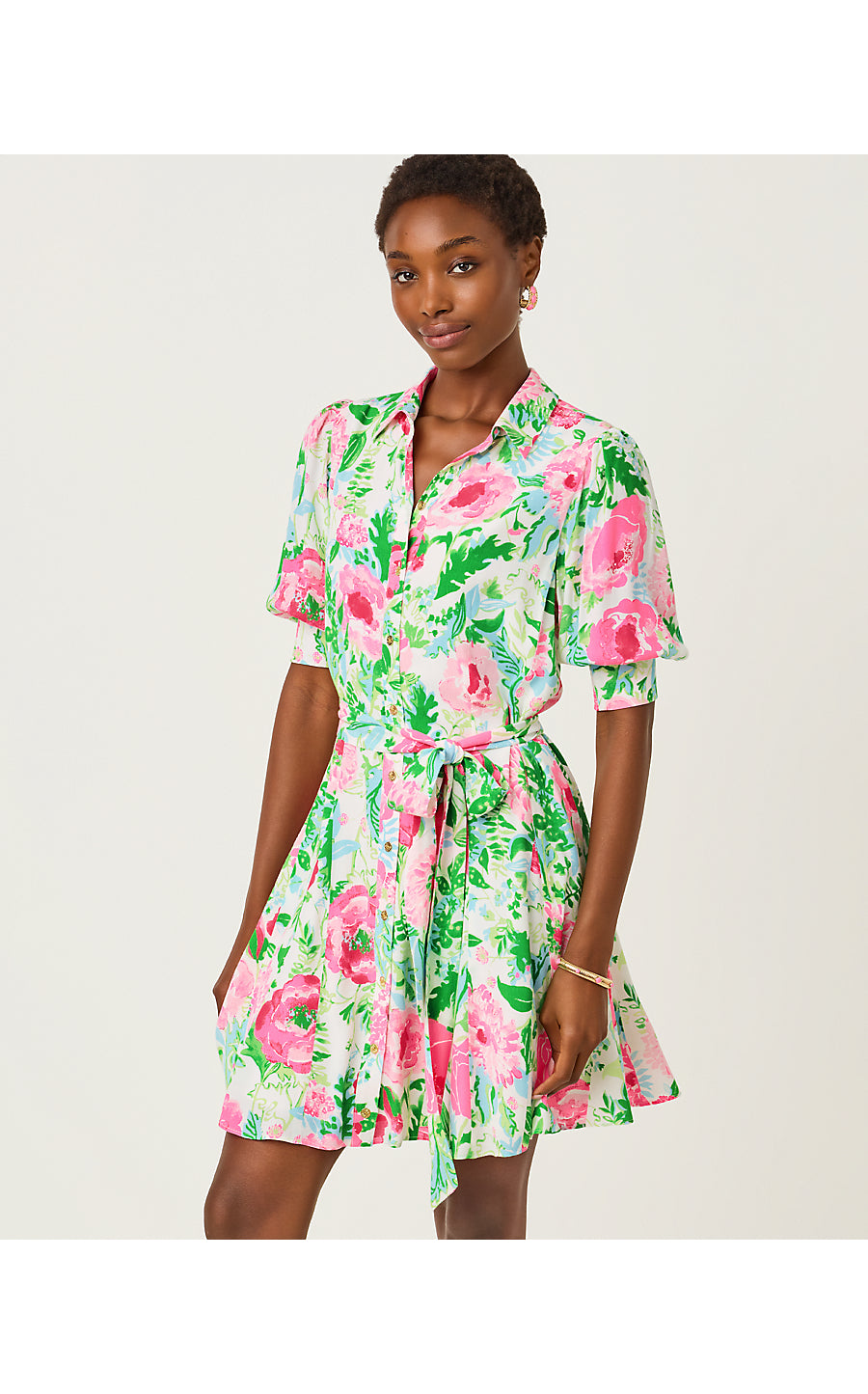 LARKYN SHIRTDRESS, MULTI POPPY PARTY
