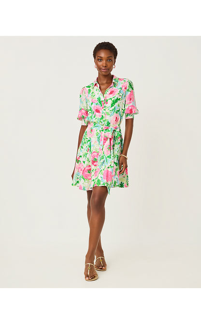 LARKYN SHIRTDRESS, MULTI POPPY PARTY