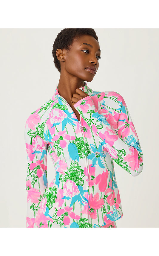 BARBADOS ZIP-UP JACKET UPF 50+, RESORT WHITE VINEY LINEY