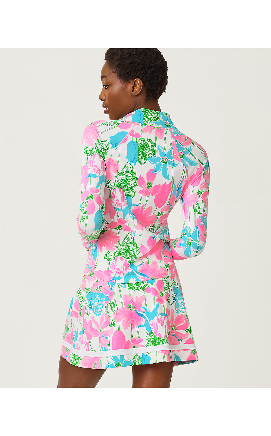 BARBADOS ZIP-UP JACKET UPF 50+, RESORT WHITE VINEY LINEY