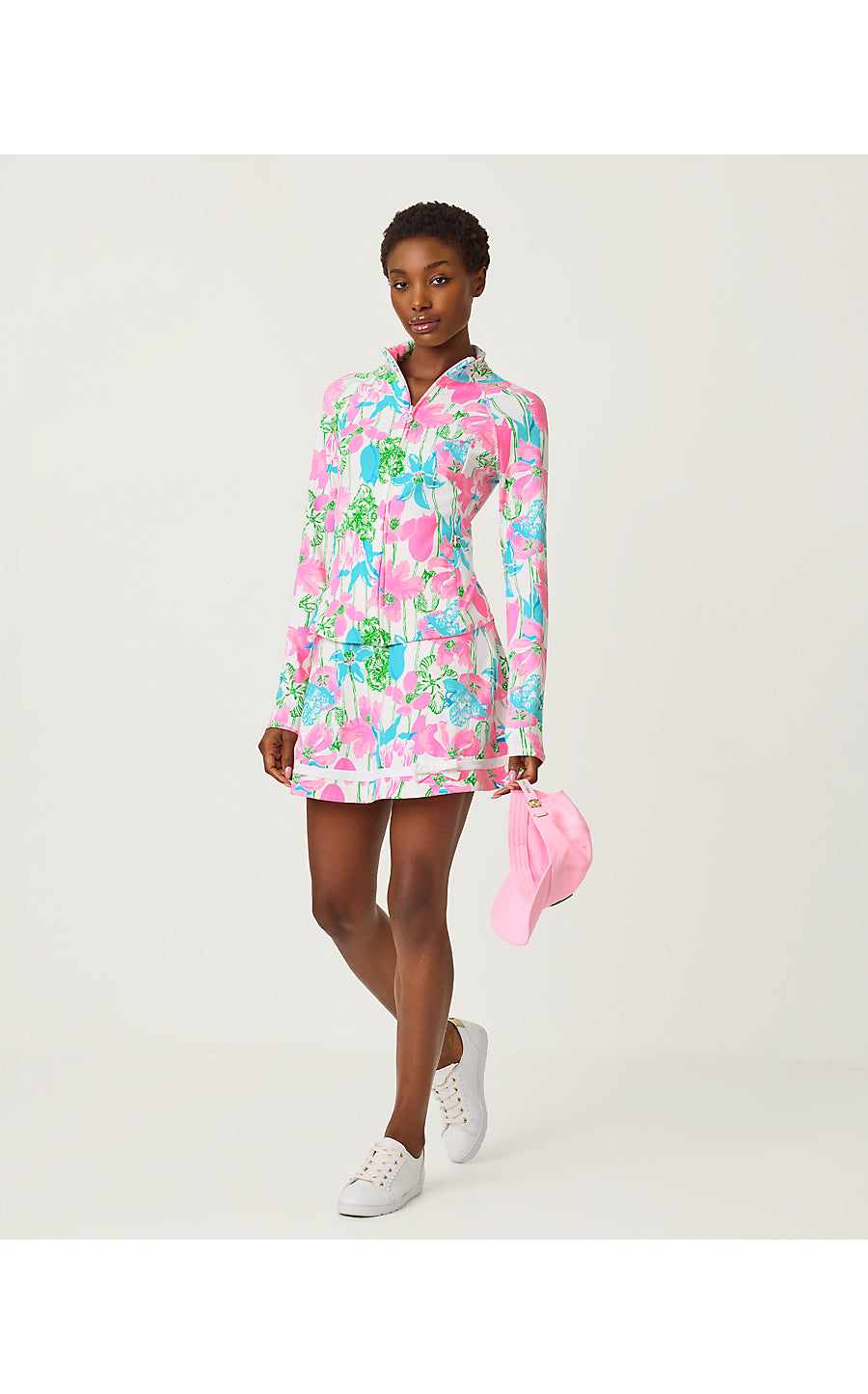 BARBADOS ZIP-UP JACKET UPF 50+, RESORT WHITE VINEY LINEY