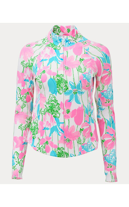 BARBADOS ZIP-UP JACKET UPF 50+, RESORT WHITE VINEY LINEY