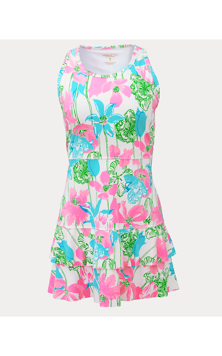 LUNAN ACTIVE DRESS UPF 50+, RESORT WHITE VINEY LINEY