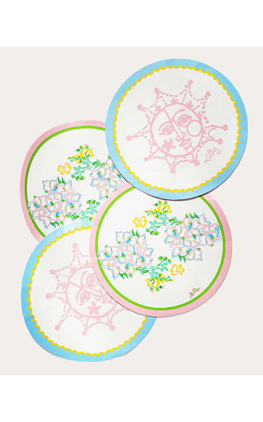 GWP SET OF 4 WIPEABLE PLACEMATS, MULTI LILLY GARDEN GWP PLACEMAT