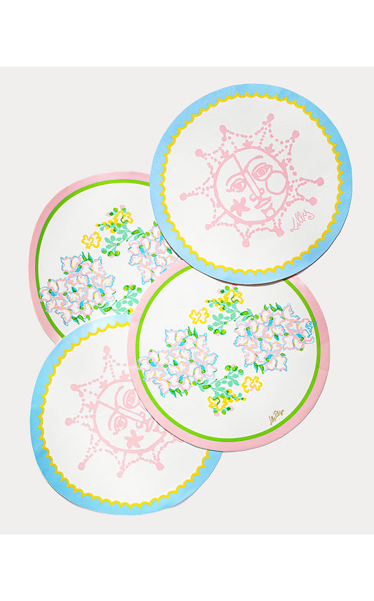 GWP SET OF 4 WIPEABLE PLACEMATS, MULTI LILLY GARDEN GWP PLACEMAT
