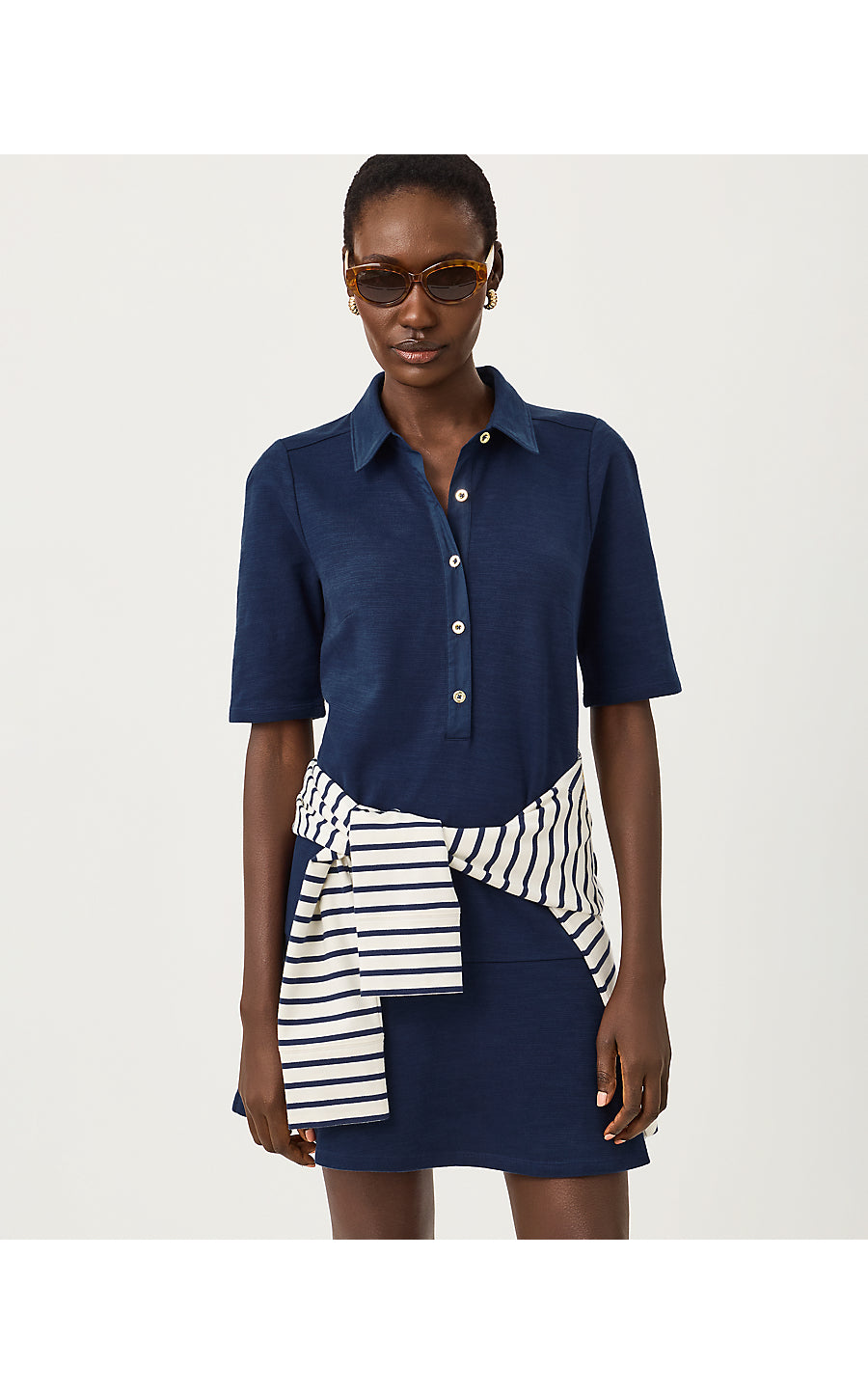 CARMELIA DRESS, LOW TIDE NAVY