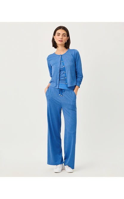 CALLIE WIDE LEG PANT UPF 50+, HEATHERED MERRIWEATHER BLUE