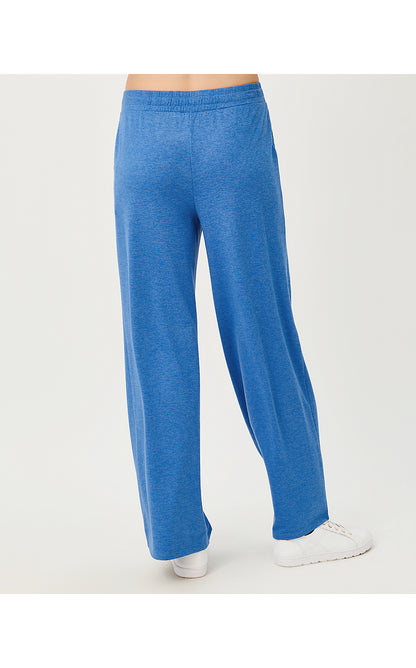 CALLIE WIDE LEG PANT UPF 50+, HEATHERED MERRIWEATHER BLUE