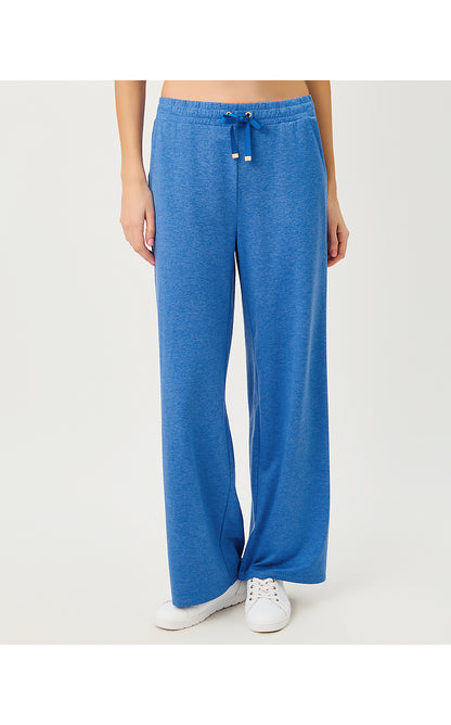 CALLIE WIDE LEG PANT UPF 50+, HEATHERED MERRIWEATHER BLUE