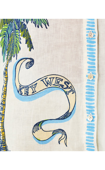 SUSANA BUTTON DOWN, COCONUT KEY WEST TOILE ENGINEERED BUTTON DOWN