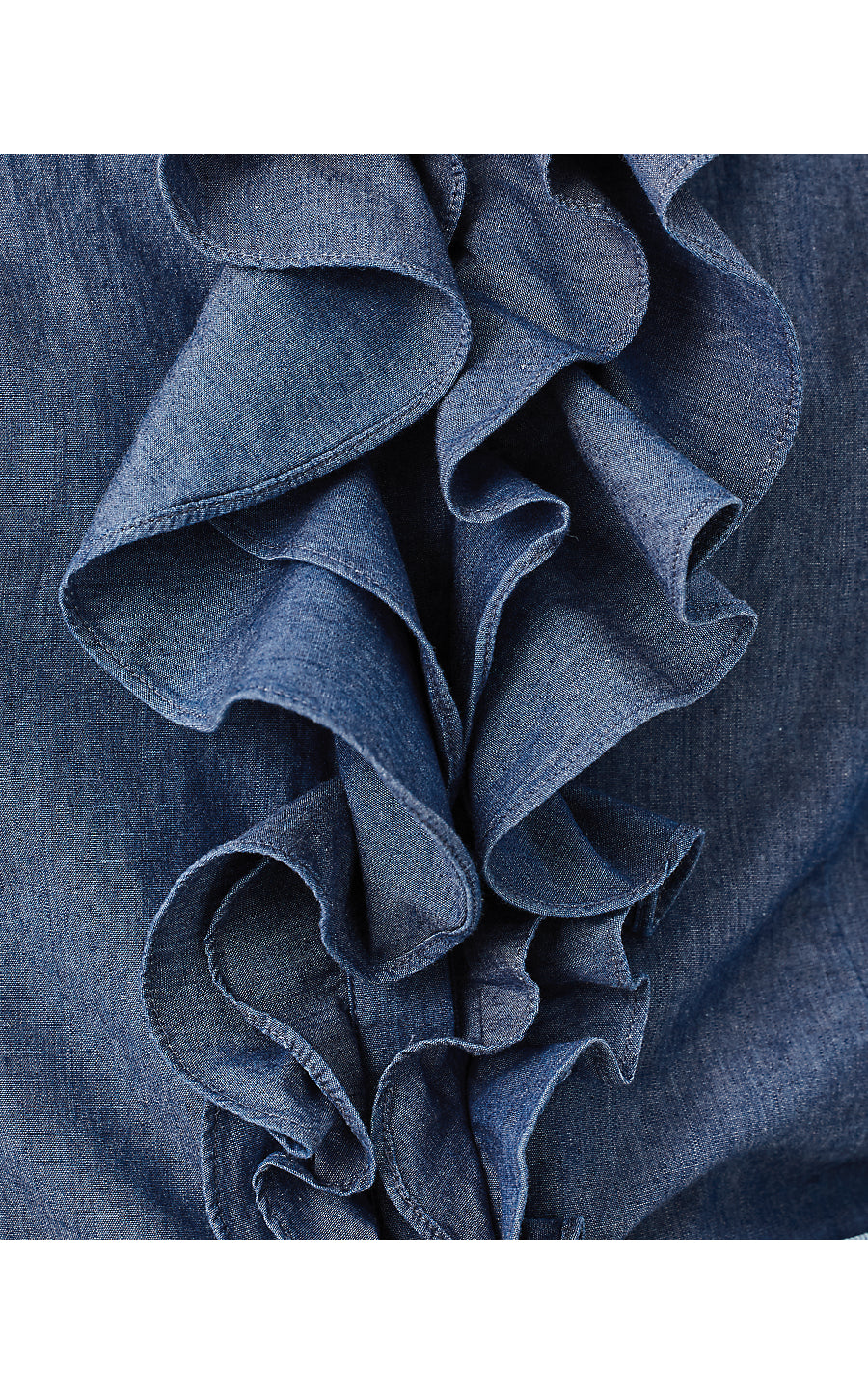 FENLY SLEEVELESS TOP, INDIGO CHAMBRAY