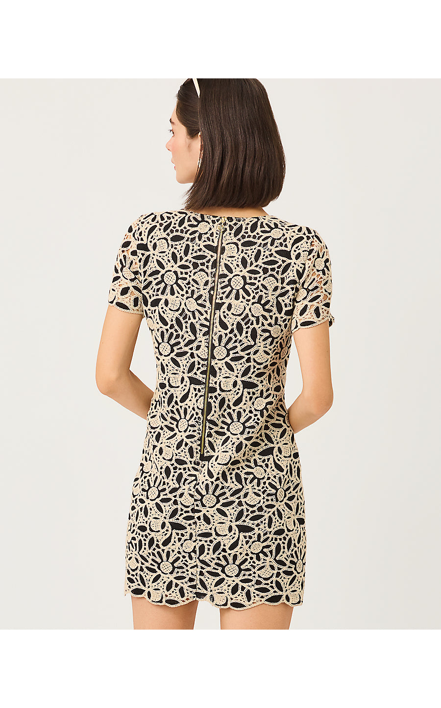 CHARLA DRESS, COCONUT BLUSHING BLOOMS TWO TONE CROCHET