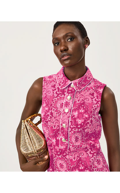 MILANA DRESS, PINK ASTER THE CASBAH ENGINEERED SHIFT DRESS