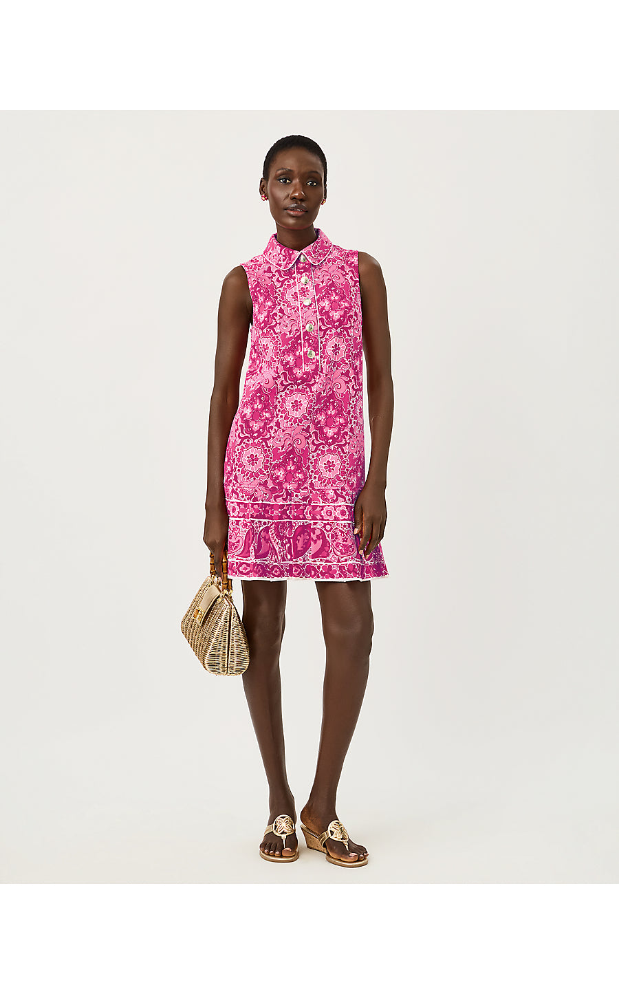 MILANA DRESS, PINK ASTER THE CASBAH ENGINEERED SHIFT DRESS