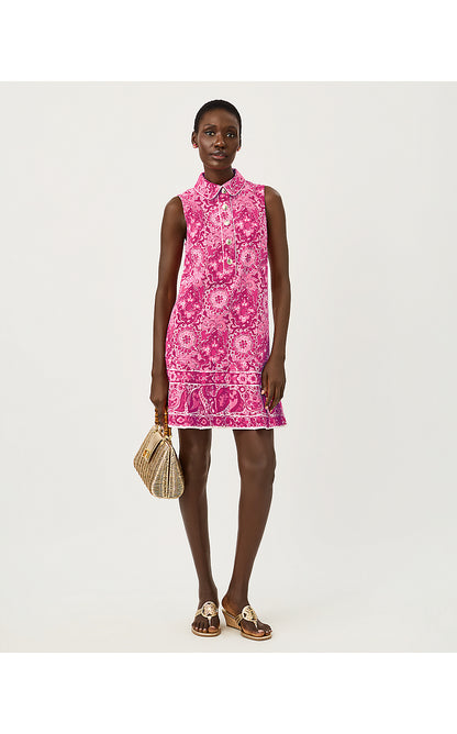 MILANA DRESS, PINK ASTER THE CASBAH ENGINEERED SHIFT DRESS