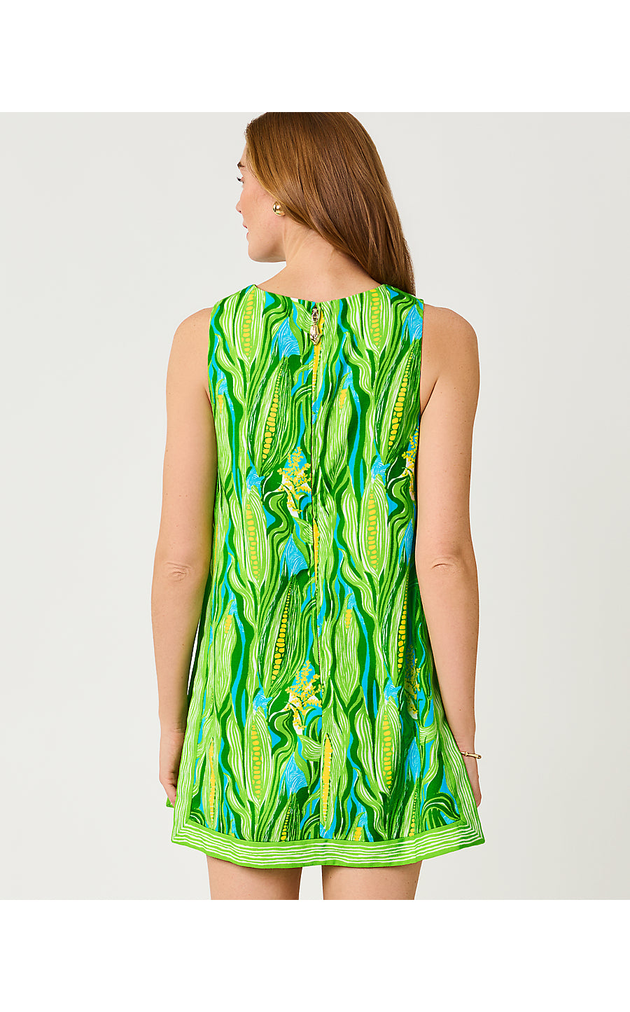 AISLING SHIFT ROMPER, TURQUOISE TIDE SWEET CORN ENGINEERED ROMPER
