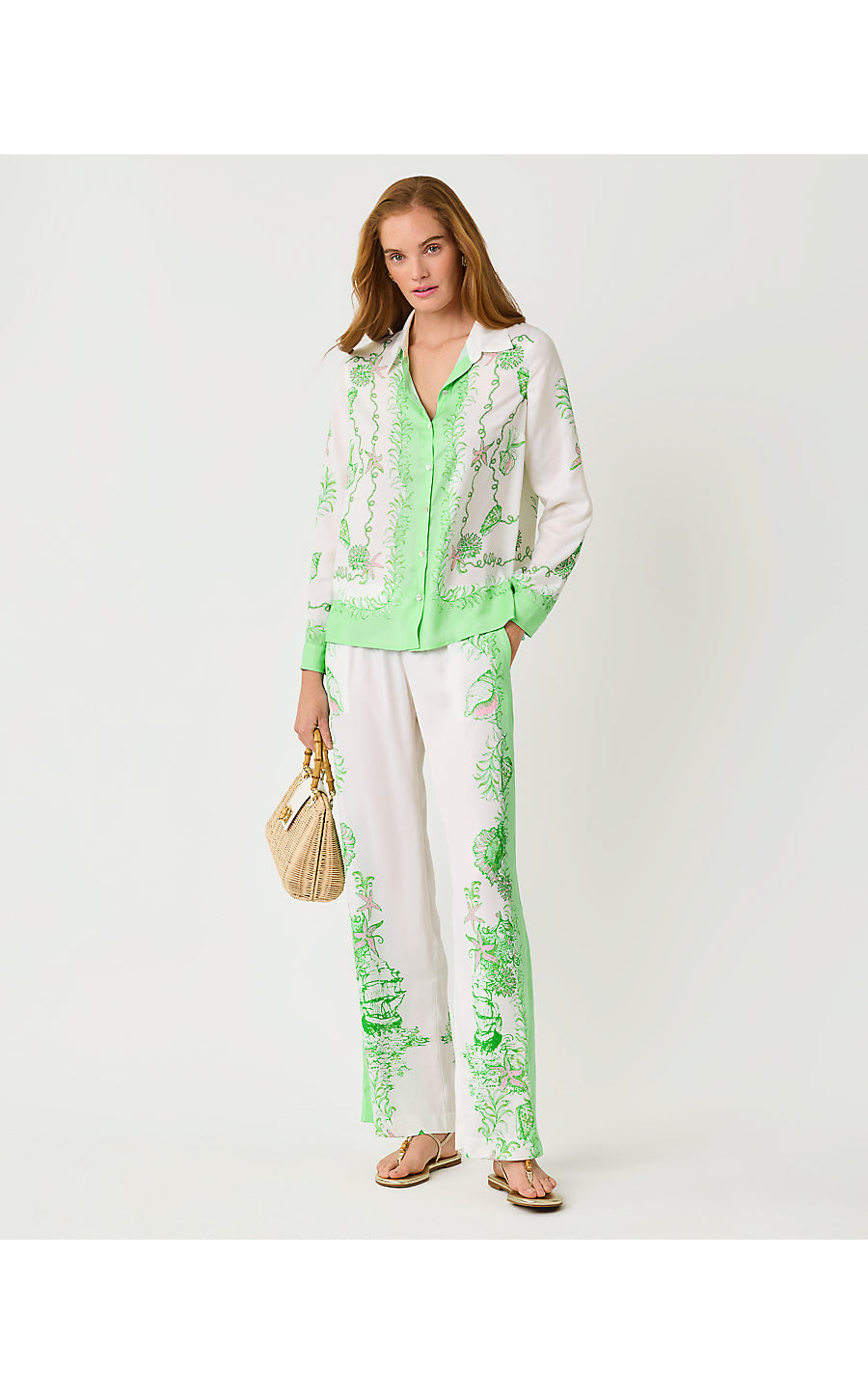 KOKO BUTTON DOWN, RESORT WHITE SHIP TO SHORE ENGINEERED WOVEN TOP