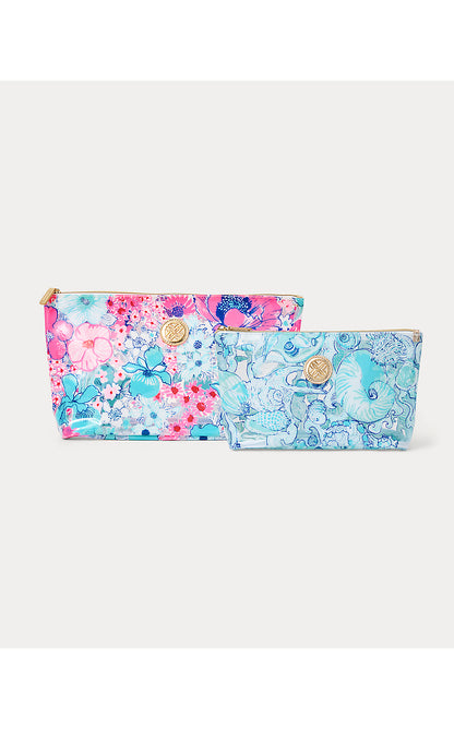 GWP SET OF 2 POOL POUCHES, CLEAR IN ALL HER GLORY GWP