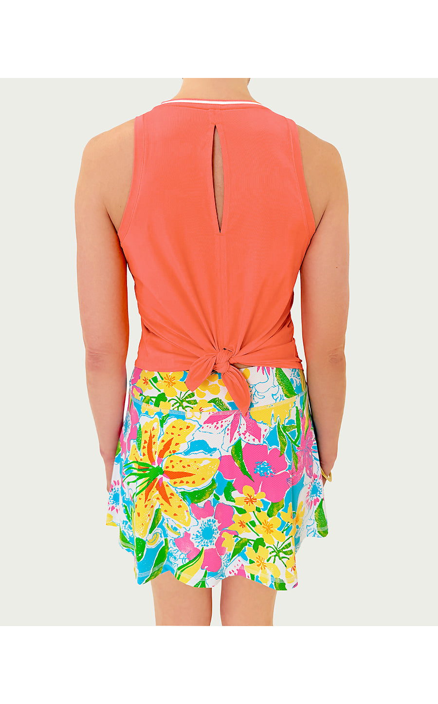 WESTLEY CUTOUT TANK UPF 50+, SUNSET ORANGE