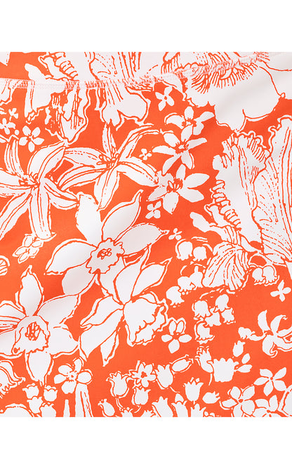 JOLENA SKORT UPF 50+, SUNSET ORANGE BUDDING ROMANCE