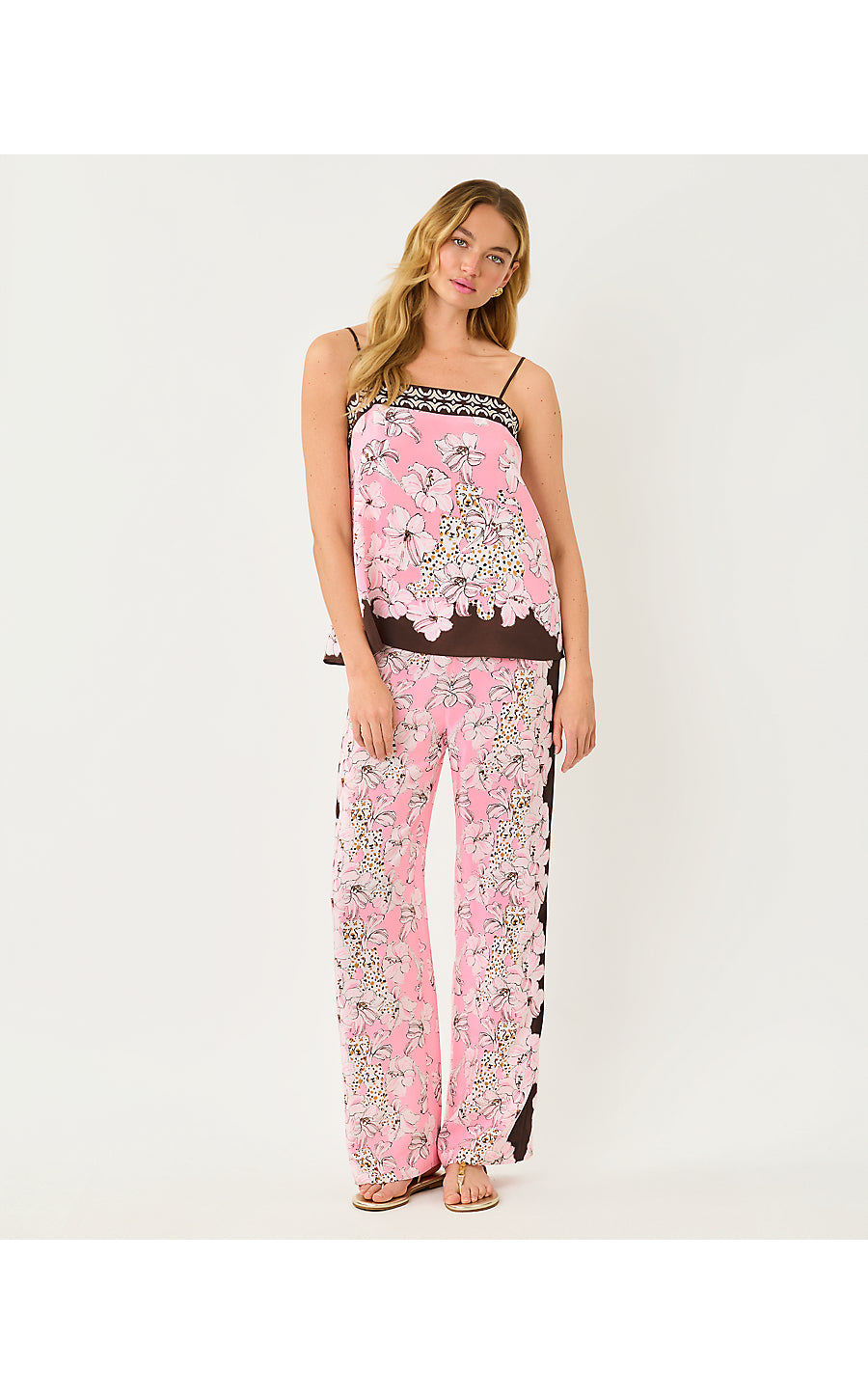 JESSLYN TOP, COCO BEACH WILDNESS ENGINEERED WOVEN TOP