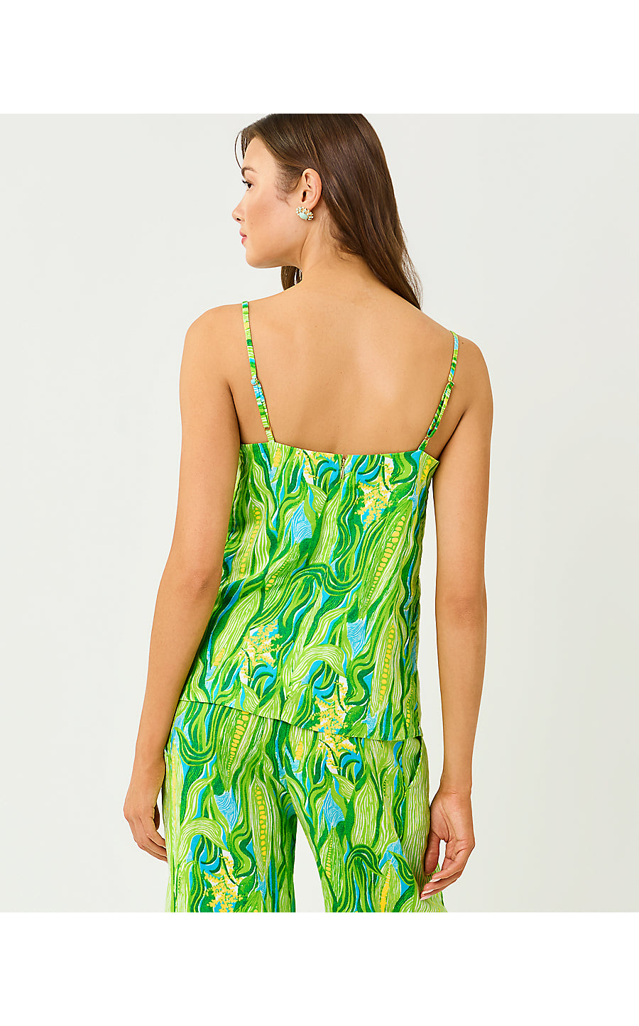 JESSLYN TOP, TURQUOISE TIDE SWEET CORN ENGINEERED SET