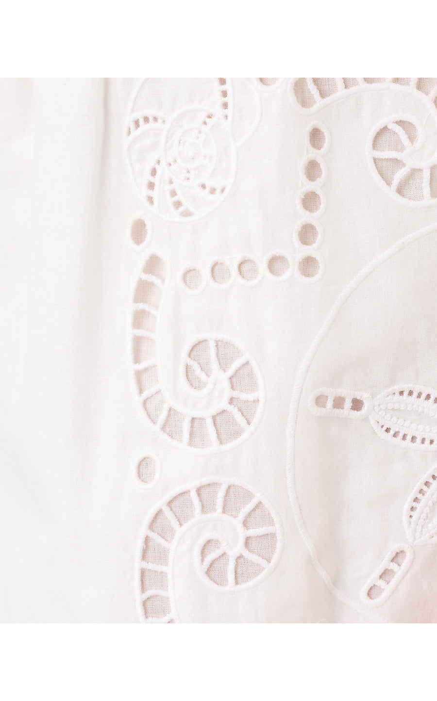 KILAH EYELET SHORT, RESORT WHITE SHELL OF A TIME ENGINEERED EYELET
