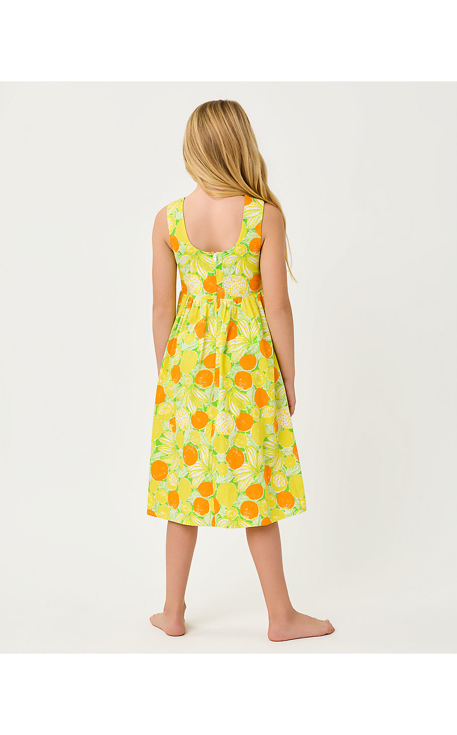 MINI DAISEY MIDI DRESS, ISLAND PALM ZESTY