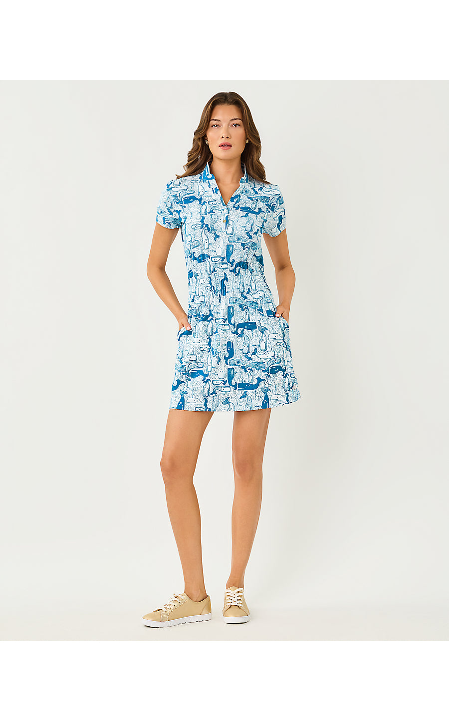 LOVE ACTIVE DRESS UPF 50+, NASSAU BLUE THAR SHE BLOWS