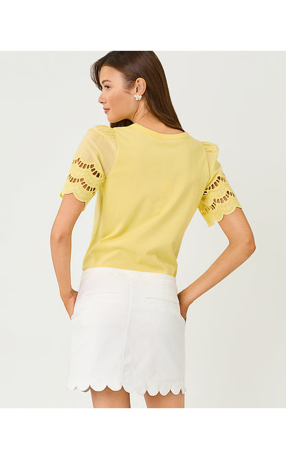 SEBENE KNIT TOP, FINCH YELLOW